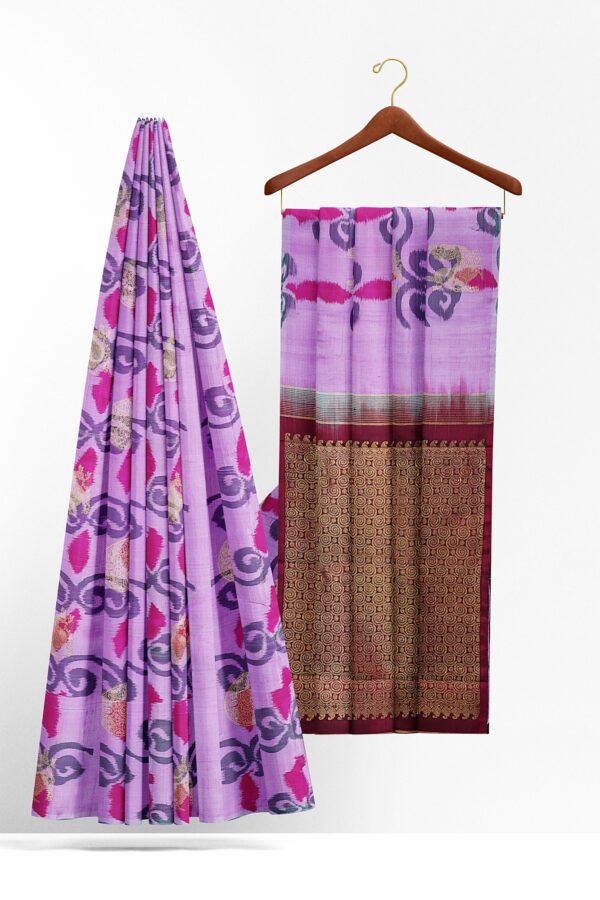sri kumaran stores kanchipuram silk saree baby pink saree with baby pink design border 1 3