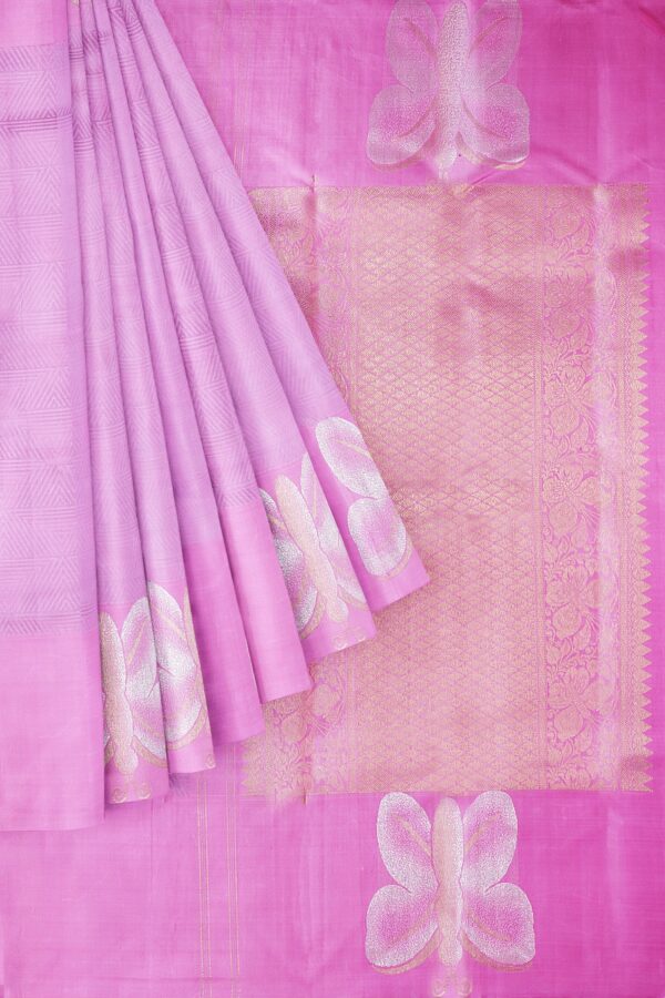 sri kumaran stores kanchipuram silk saree light pink saree with light pink border 1
