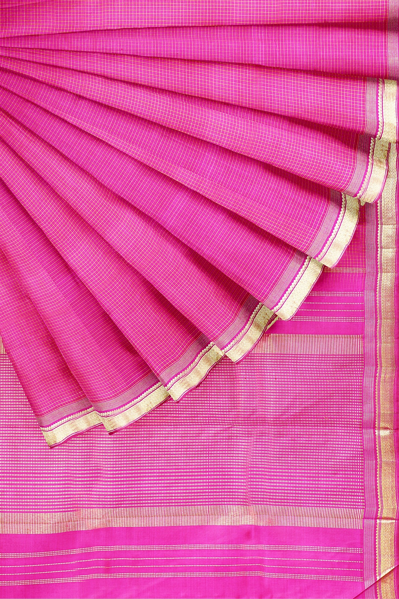 sri kumaran stores kanchipuram silk saree pink saree with pink border 4