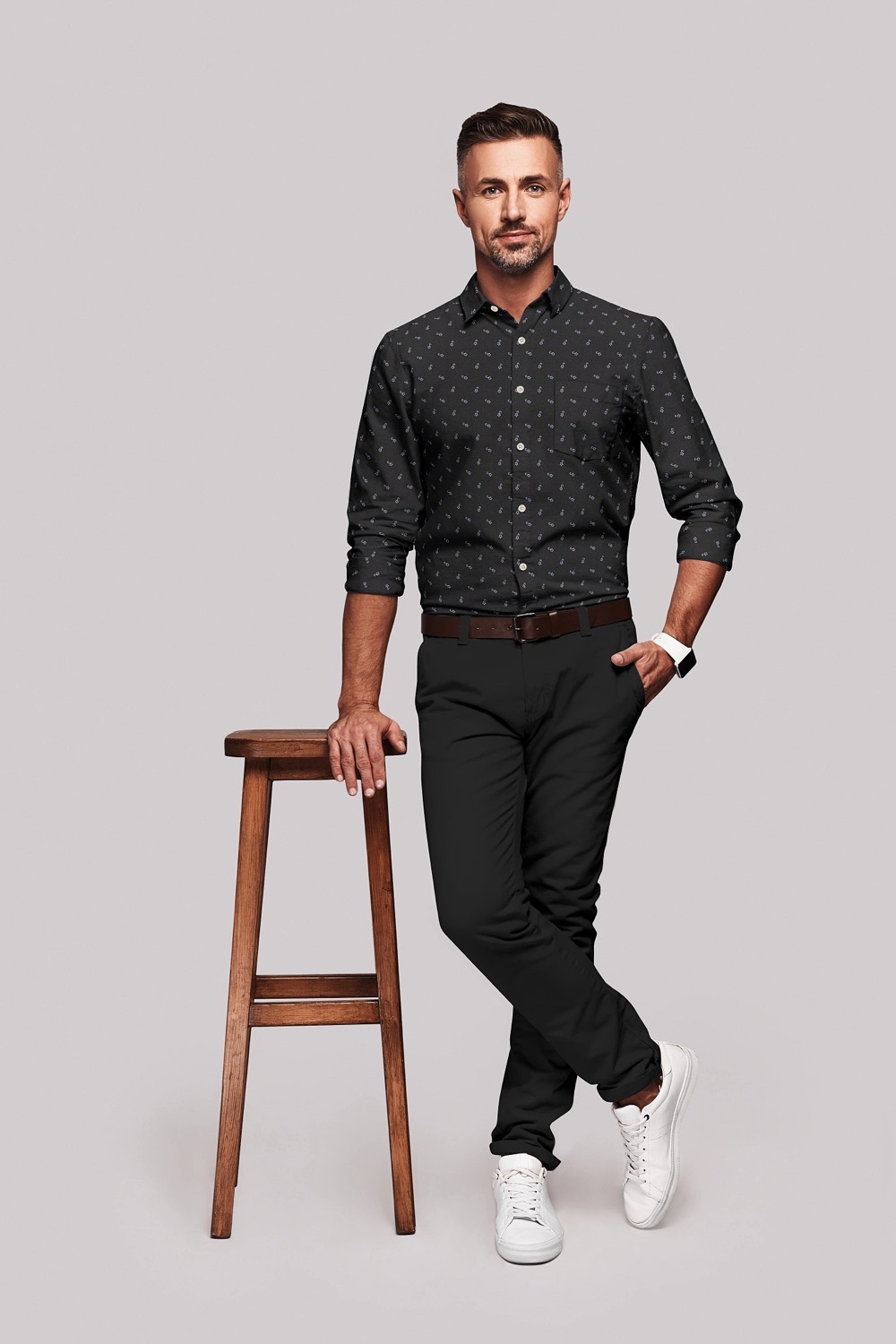 sri kumaran stores men perri alley black full sleeve shirt 1