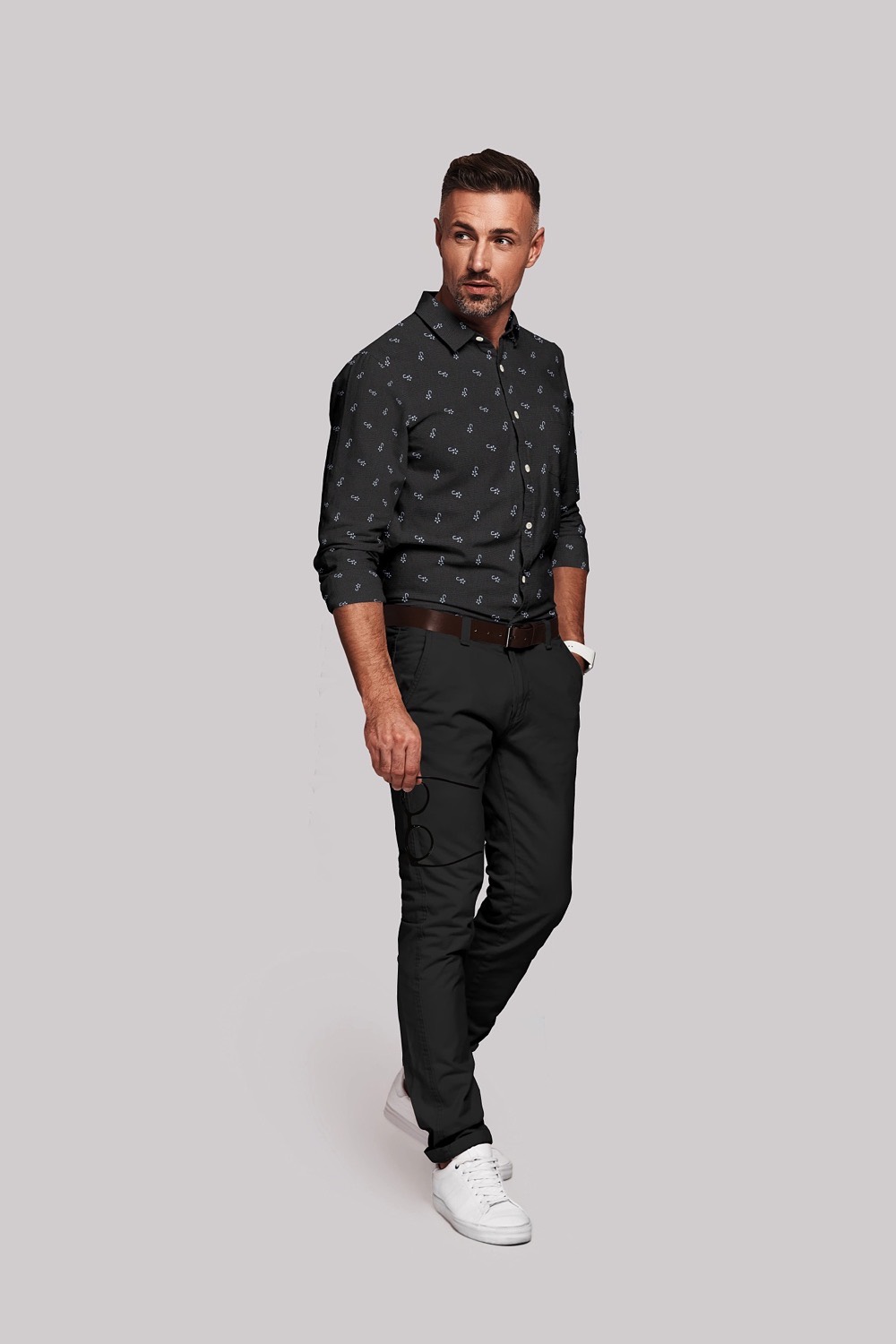 sri kumaran stores men perri alley black full sleeve shirt 2
