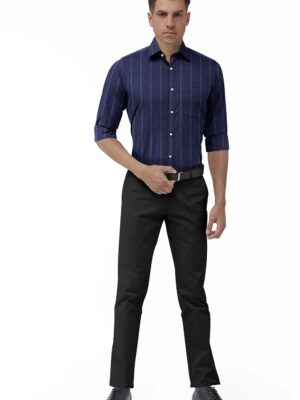 sri kumaran stores men perri alley blue checker full sleeve shirt 1