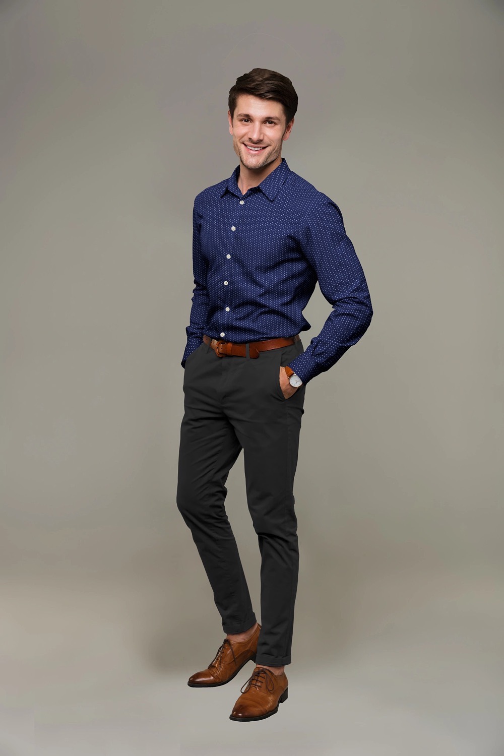 sri kumaran stores men perri alley blue design full sleeve shirt 1 1