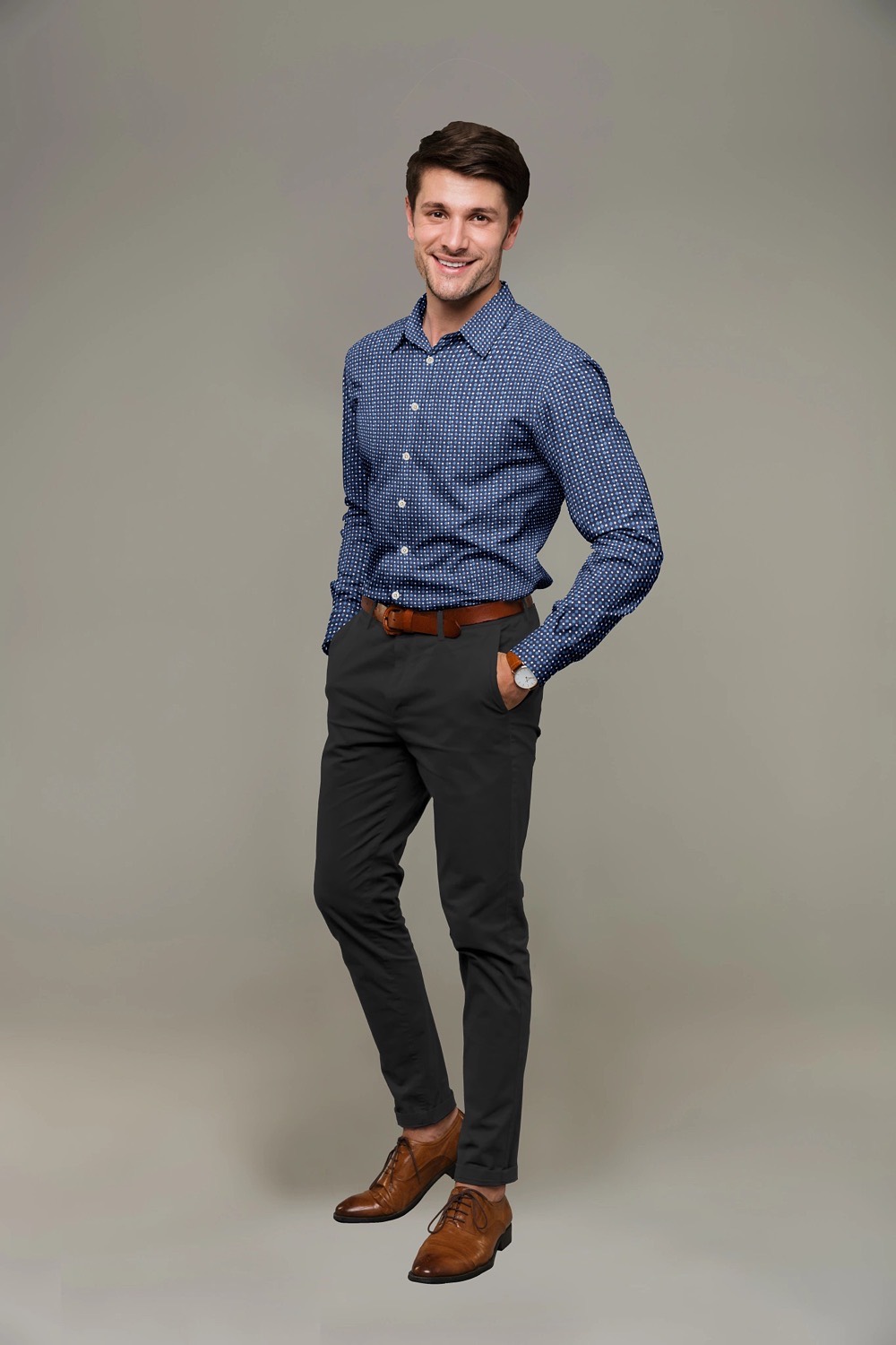 sri kumaran stores men perri alley blue full sleeve shirt 2