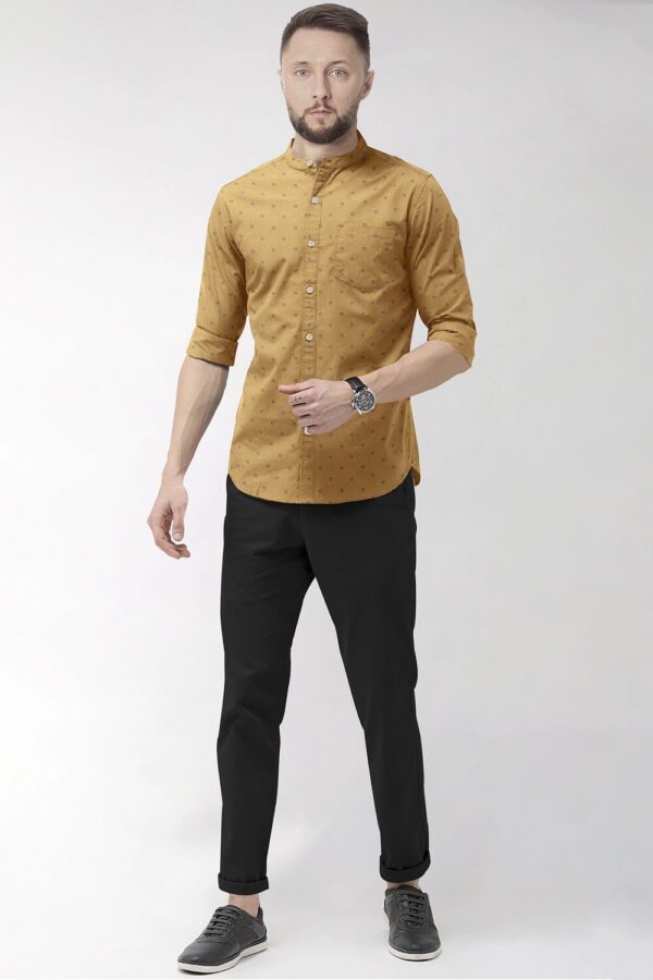 sri kumaran stores men perri alley brown design full sleeve shirt 1 1