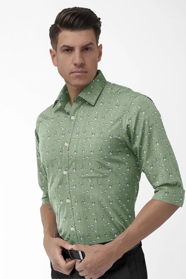 sri kumaran stores men perri alley green full sleeve shirt 3