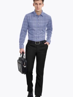 sri kumaran stores men perri alley grey checker full sleeve shirt 1