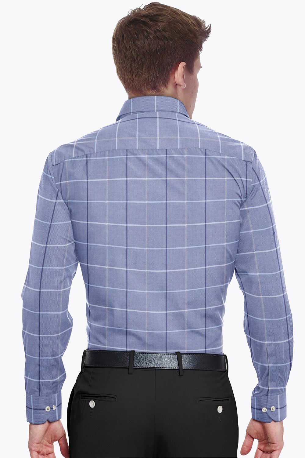 sri kumaran stores men perri alley grey checker full sleeve shirt 4