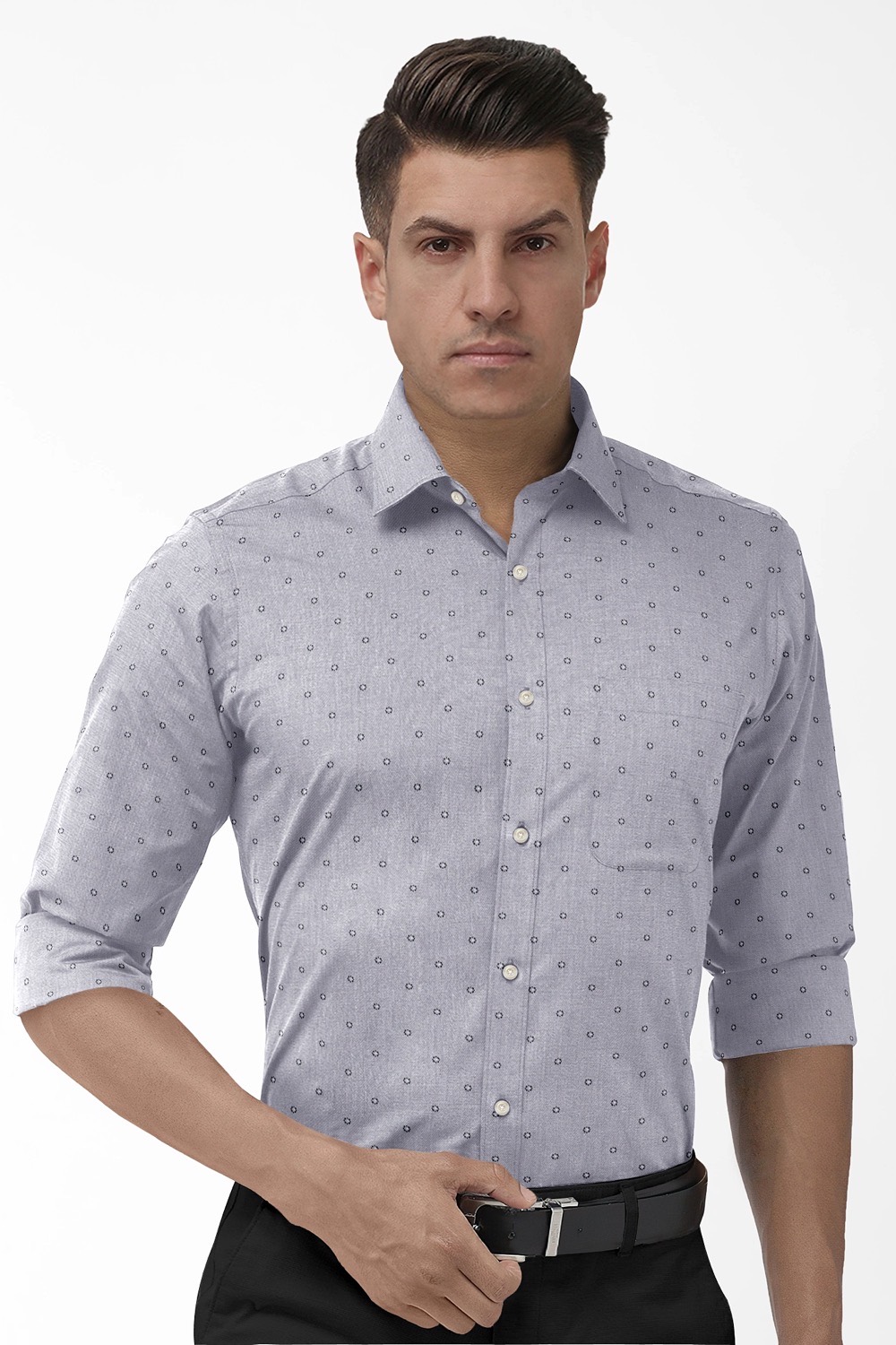 sri kumaran stores men perri alley grey design full sleeve shirt 2