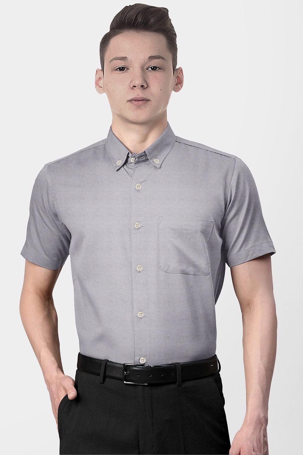 sri kumaran stores men perri alley grey full sleeve shirt 3