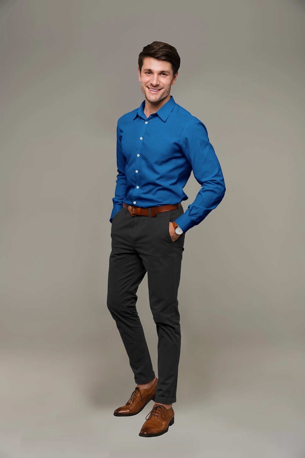 sri kumaran stores men perri alley ink blue full sleeve shirt 1