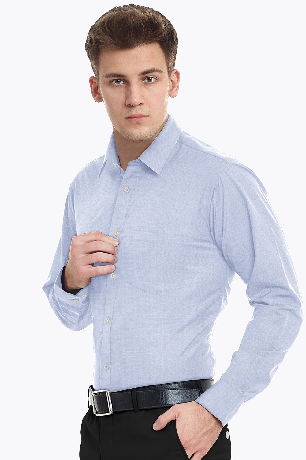 sri kumaran stores men perri alley light blue full sleeve shirt 3