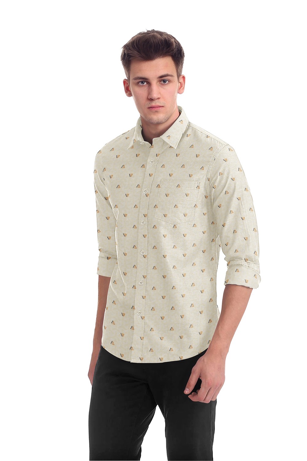 sri kumaran stores men perri alley light brown full sleeve shirt 2