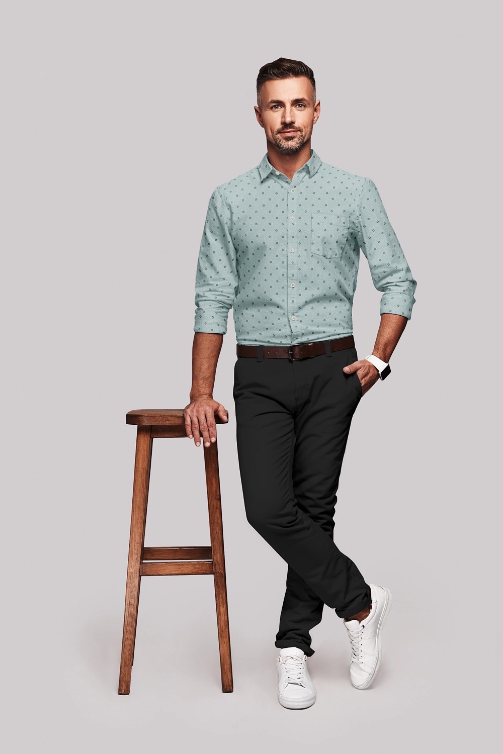 sri kumaran stores men perri alley light green full sleeve shirt 1