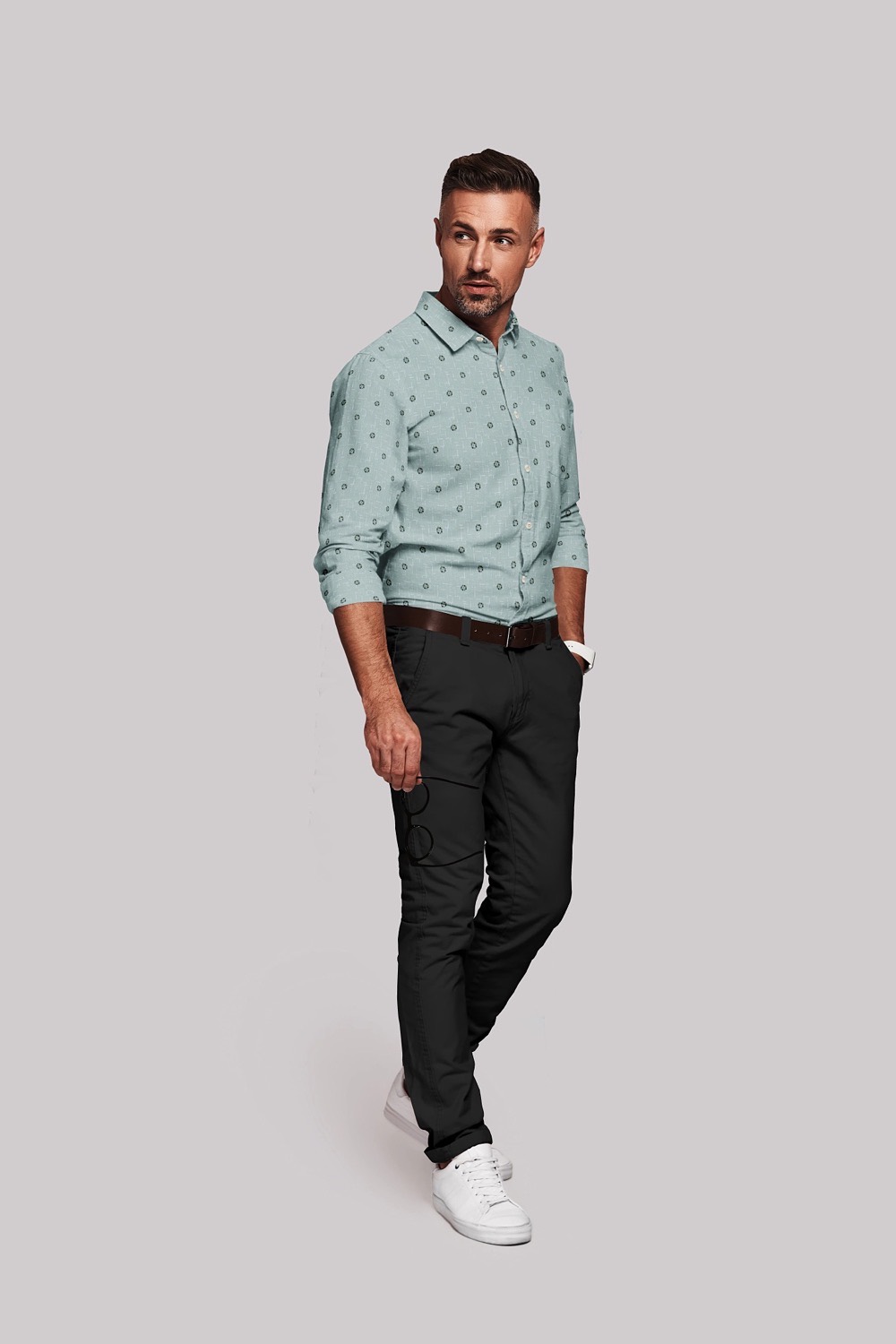 sri kumaran stores men perri alley light green full sleeve shirt 2