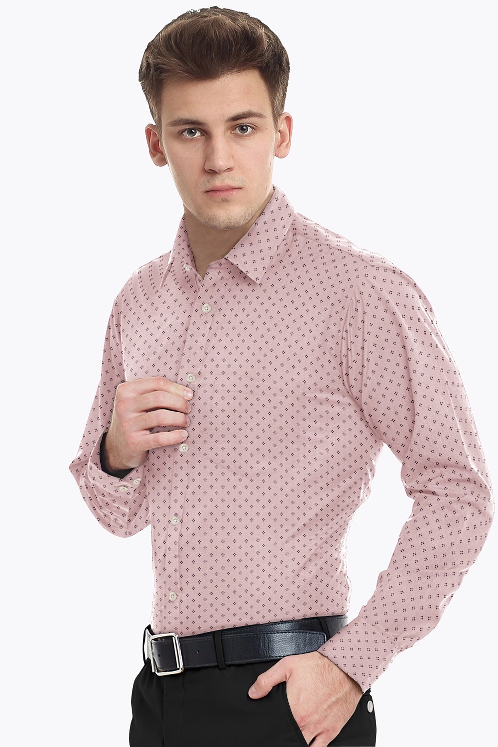 sri kumaran stores men perri alley light pink design full sleeve shirt 3