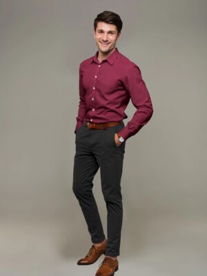 sri kumaran stores men perri alley maroon full sleeve shirt 1