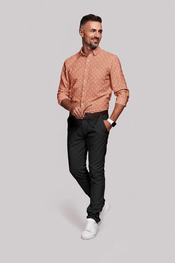 sri kumaran stores men perri alley orange design full sleeve shirt 3
