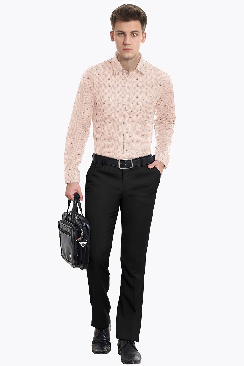 sri kumaran stores men perri alley orange full sleeve shirt 1