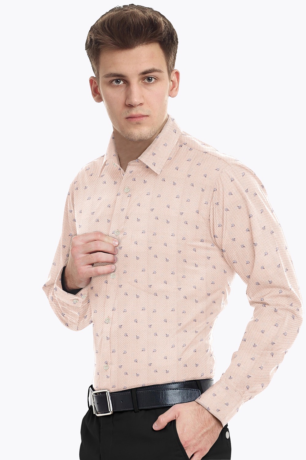 sri kumaran stores men perri alley orange full sleeve shirt 3