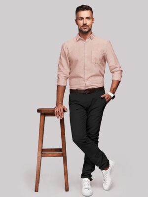 sri kumaran stores men perri alley peach full sleeve shirt 1