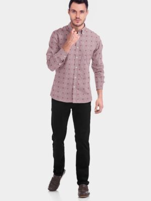 sri kumaran stores men perri alley pink design full sleeve shirt 1