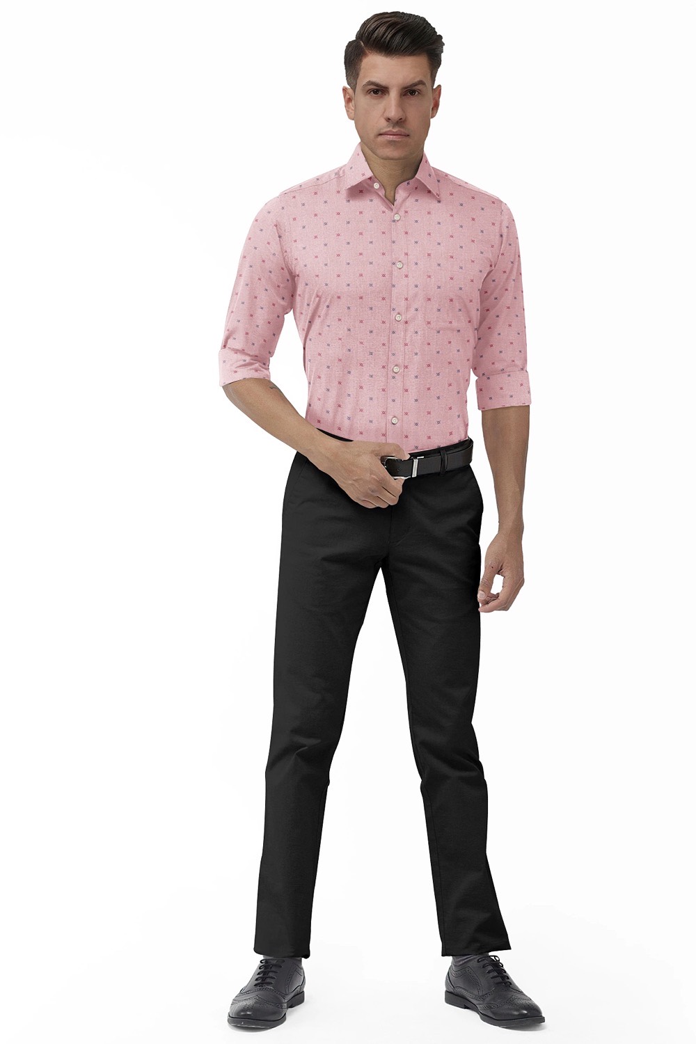 sri kumaran stores men perri alley pink full sleeve shirt 1 1