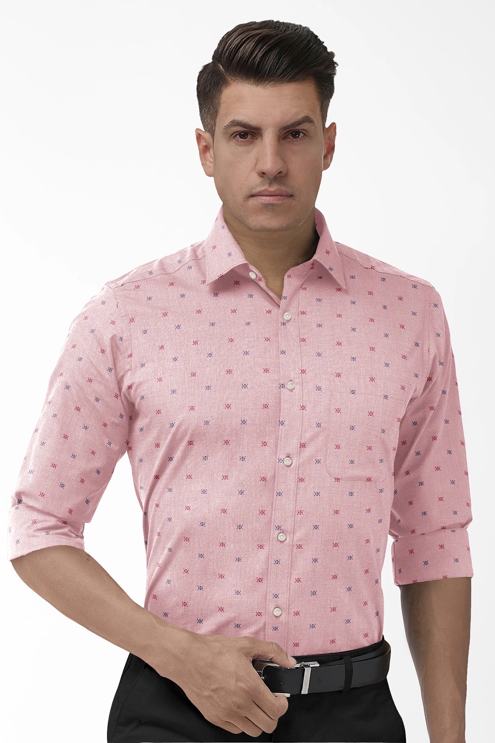sri kumaran stores men perri alley pink full sleeve shirt 1 2