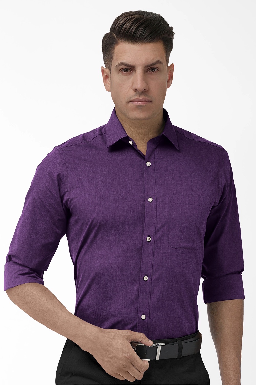 sri kumaran stores men perri alley purple formal full sleeve shirt 2