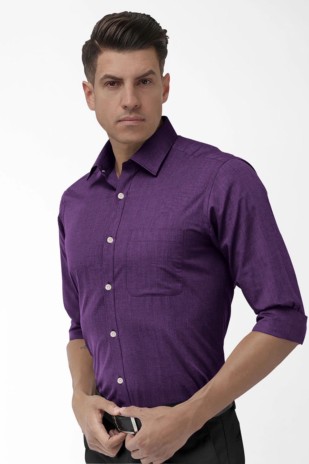 sri kumaran stores men perri alley purple formal full sleeve shirt 3