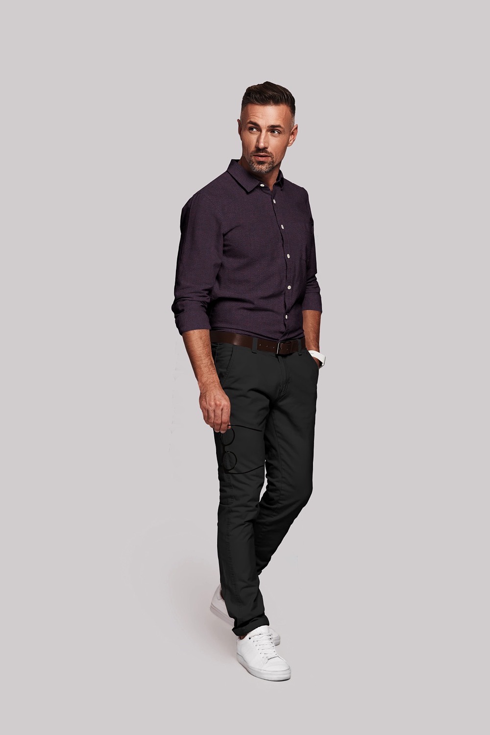 sri kumaran stores men perri alley purple full sleeve shirt 2