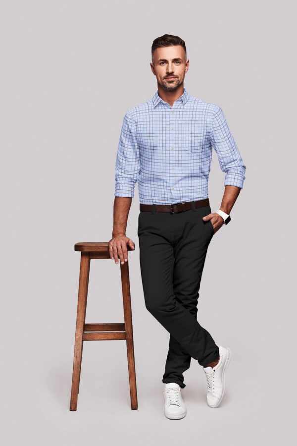 sri kumaran stores men perri alley sky blue checker full sleeve shirt 1