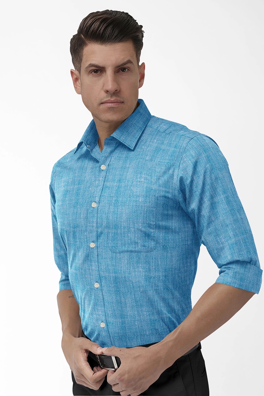 sri kumaran stores men perri alley sky blue full sleeve shirt 3