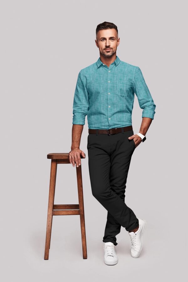sri kumaran stores men perri alley turquoise green full sleeve shirt 1
