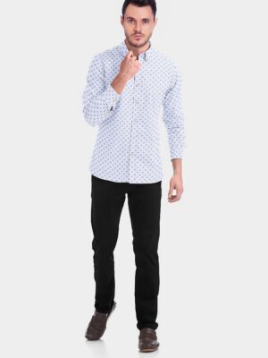 sri kumaran stores men perri alley white design full sleeve shirt 1