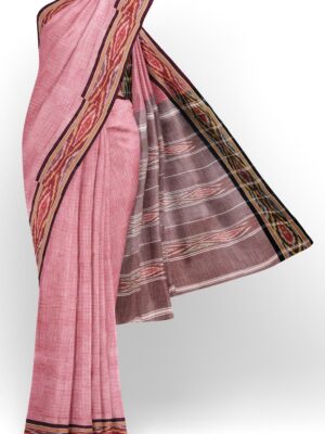sri kumaran stores 102022 pochampalli cotton baby pink saree with baby pink border 1 1