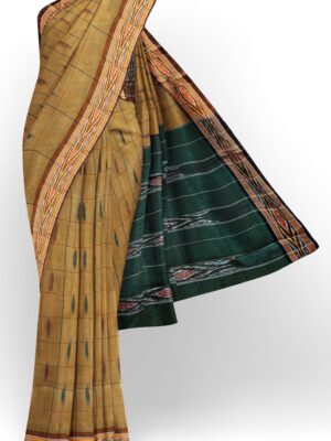 sri kumaran stores 102022 pochampalli cotton muddy brown saree with brown border 1 1