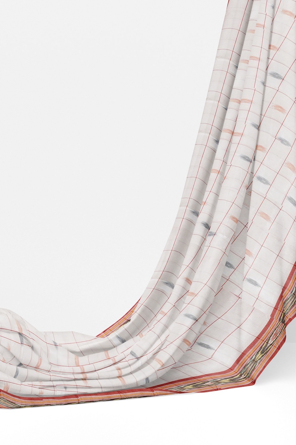 sri kumaran stores 102022 pochampalli cotton white saree with maroon border 1 3