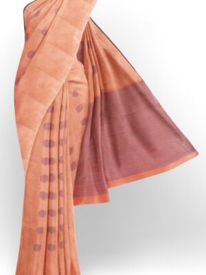 sri kumaran stores 102022 pure cotton cream colour saree with cream colour border 1 1