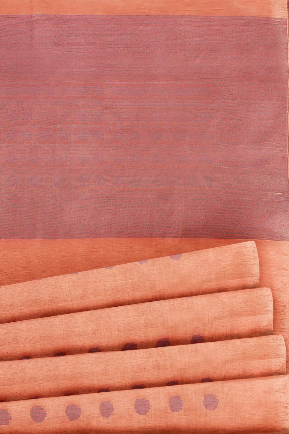 sri kumaran stores 102022 pure cotton cream colour saree with cream colour border 1 4