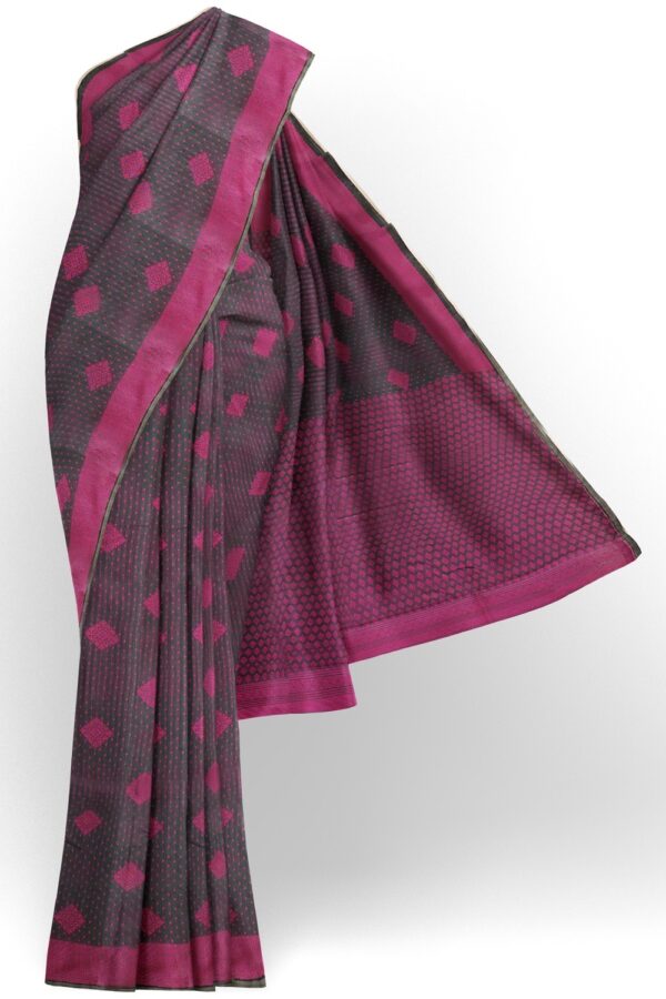 sri kumaran stores 102022 pure cotton dark pink saree with pink border 1 1