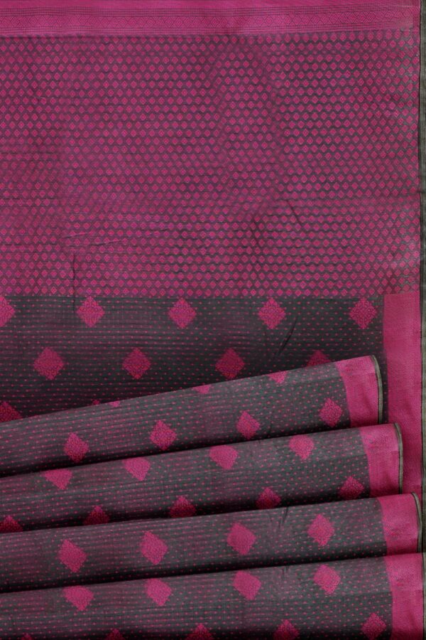 sri kumaran stores 102022 pure cotton dark pink saree with pink border 1 4