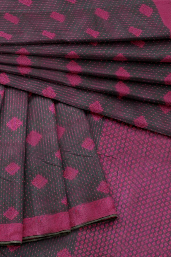sri kumaran stores 102022 pure cotton dark pink saree with pink border 1 5