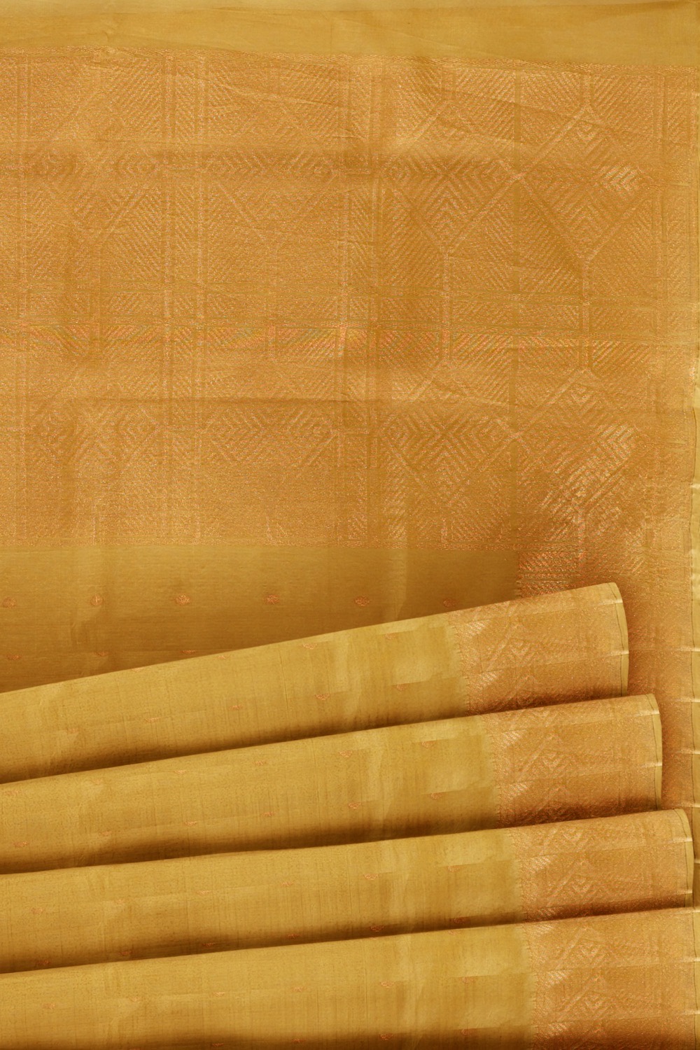 sri kumaran stores 102022 pure cotton golden yellow saree with yellow border 4