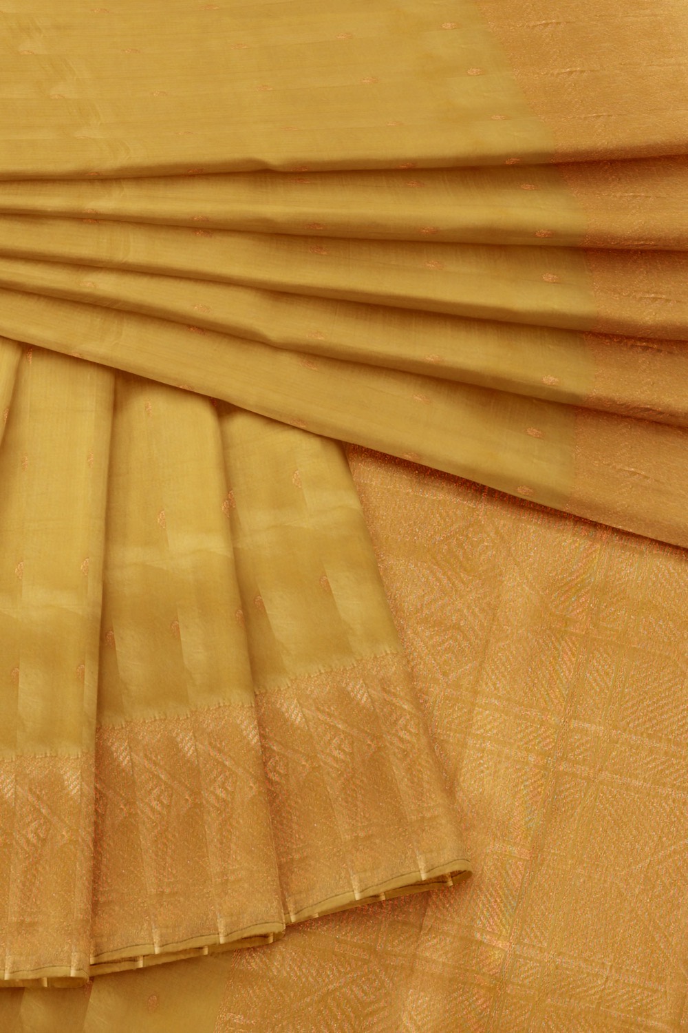 sri kumaran stores 102022 pure cotton golden yellow saree with yellow border 5