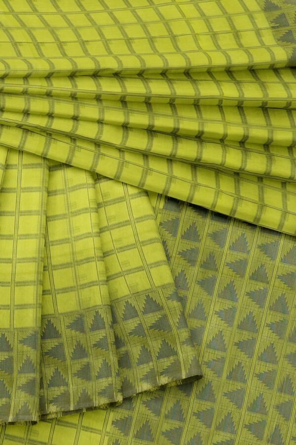 sri kumaran stores 102022 pure cotton green saree with dark green border 3 5
