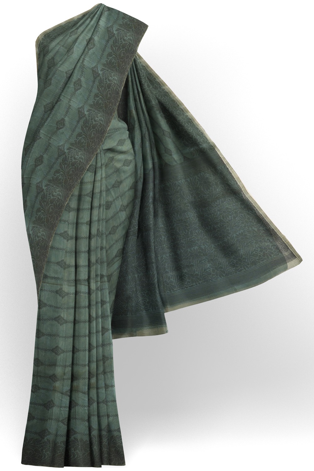 sri kumaran stores 102022 pure cotton grey saree with grey border 1 1