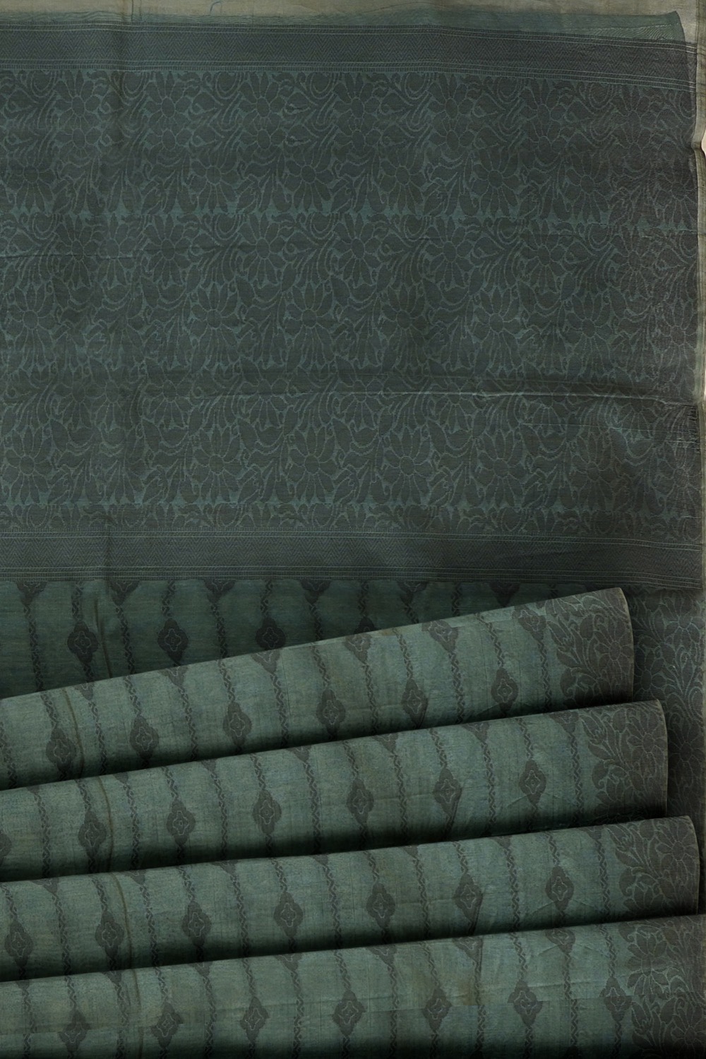 sri kumaran stores 102022 pure cotton grey saree with grey border 1 4