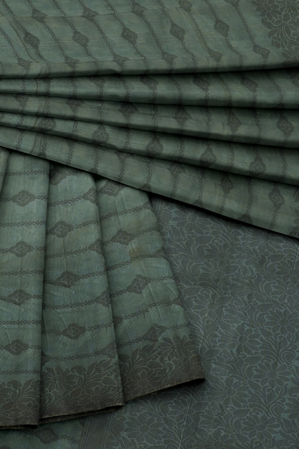 sri kumaran stores 102022 pure cotton grey saree with grey border 1 5