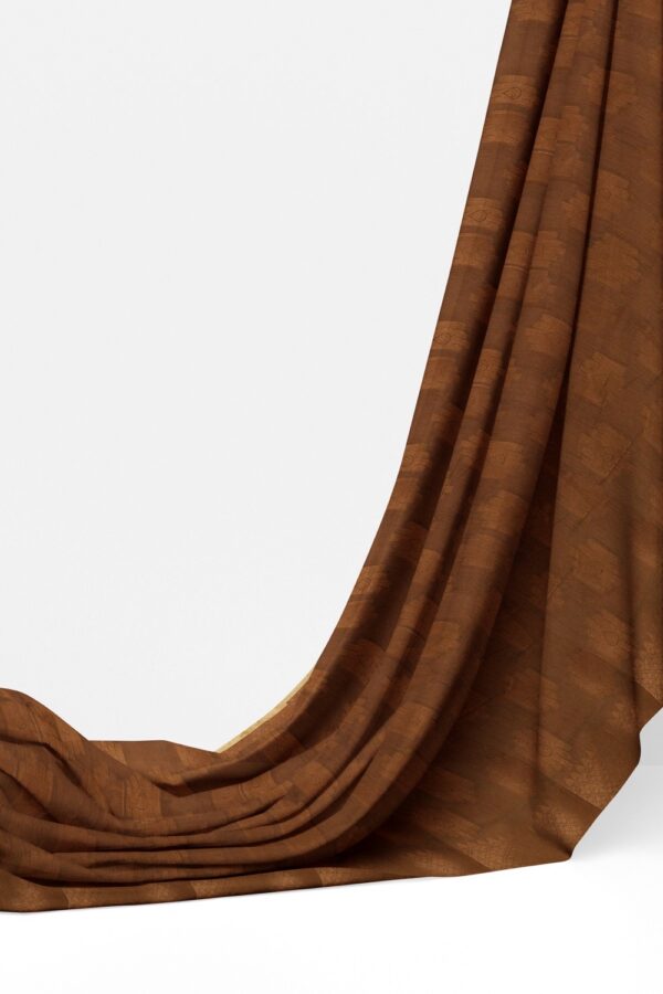 sri kumaran stores chentheri cotton saree chocolate brown saree with chocolate brown border 3